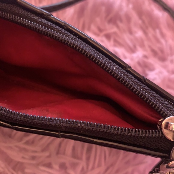 Black shiny Coach wristlet - Picture 3 of 5